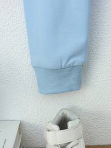 SHEIN 2pcs/Set Young Boy Cartoon Dinosaur Print Long Sleeve Sweatshirt And Jogger Pants, Casual Outfit - Multicolor - View 7