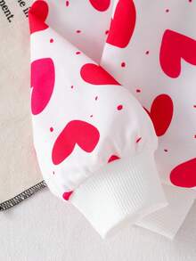 两件套女童圆领长袖吉祥印花卫衣和针织打底裤套装，多种颜色可选，可爱活泼，适合春秋季穿着 - 彩色 - 查看 5