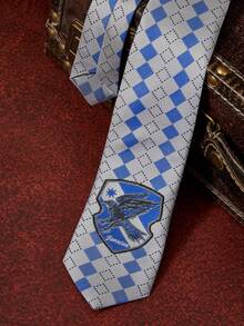 HARRY POTTER X SHEIN Cà vạt nữ - Lưới xanh xám Harry - Xem 2