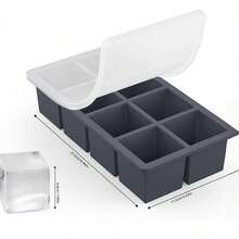 Khay làm đá viên cỡ lớn dành cho: Máy làm đá viên vuông lớn FDDBI - Bộ 2 khay làm đá viên silicon kiểu cổ điển - Khay đá viên hình khối lớn 2 inch - Nhiều màu - Xem 9