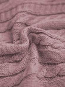 EMERY ROSE Waist-Cinched Long Slit Elegant Women Sweater Dress Fall Winter Cloth For Women - Mauve Purple - View 7