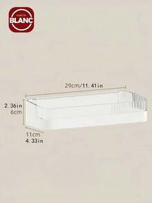Madebyblanc Kệ đựng đồ tắm không cần khoan - Giá để đồ phòng tắm PS dung tích lớn có lỗ thoát nước | Giá treo tường chống gỉ đựng khăn/đồ giặt (Trang trí phòng tắm hiện đại tiết kiệm không gian) - trắng - Xem 5