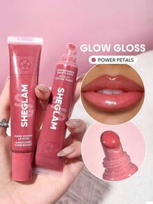 SHEGLAM Power Bouquet ملمع شفاه-Power Petals روج ملمع شفاه شفاف جلوس ماركة تجميل ومكياج للنساء والفتيات - Power Petals - مشاهدة 9