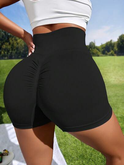 Seamless High Stretch Sports Biker Shorts Black Shorts Legging Shorts Stretchy Shorts