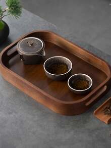 1个带把手的胡桃木托盘，可用于盛放食物、零食、饮料、寿司、牛排、披萨、甜点、蛋糕、面包，也可用作早餐托盘、咖啡托盘、茶托盘、冷切肉拼盘，还可作为秋季装饰、圣诞节装饰、男孩背包、万圣节背包或学校背包。透明背包，适合学校和万圣节服装。 - 棕色 - 查看 13