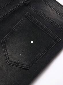 Manfinity LEGND 男士撞色休闲牛仔裤 - 灰色 - 查看 6