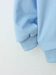 SHEIN 2pcs/Set Young Boy Cartoon Dinosaur Print Long Sleeve Sweatshirt And Jogger Pants, Casual Outfit - Multicolor - View 5