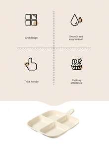 Madebyblanc 1pc Household Kitchen Wall-Mounted Multi-Functional Divided Side Dish Plate - A Magic Tool For Hot Pot Sauce Dishes, Seasonings, Ginger, Scallions And Garlic Preparation. - Multicolor - View 3