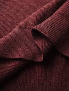 Manfinity CityGents Suéter casual de hombre con media cartera con cremallera y mangas raglán, para otoño/invierno - Burdeos - Ver 8