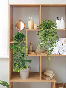 1/2件仿真植物，悬挂式盆栽，墙面悬挂架装饰，适用于室内、室外、客厅、家居装饰、房间装饰、花园装饰、墙面装饰