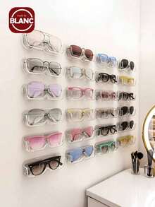 1pc Glasses Storage Rack, Bathroom Bedside Wall-Mounted Sunglasses Glasses Display Rack, Can Place Prescription Glasses, Bedroom Bedside Punch-Free Pressure-Resistant Wall-Mounted Sunglasses Display Rack, Jewelry Sundries Storage Rack, Suitable For Bedroom Dressing Table, Dressing Table, Drilling-Free Glasses Storage Rack, Bathroom Wall-Mounted Sunglasses Storage Rack Christmas Decorations, Christmas Gifts