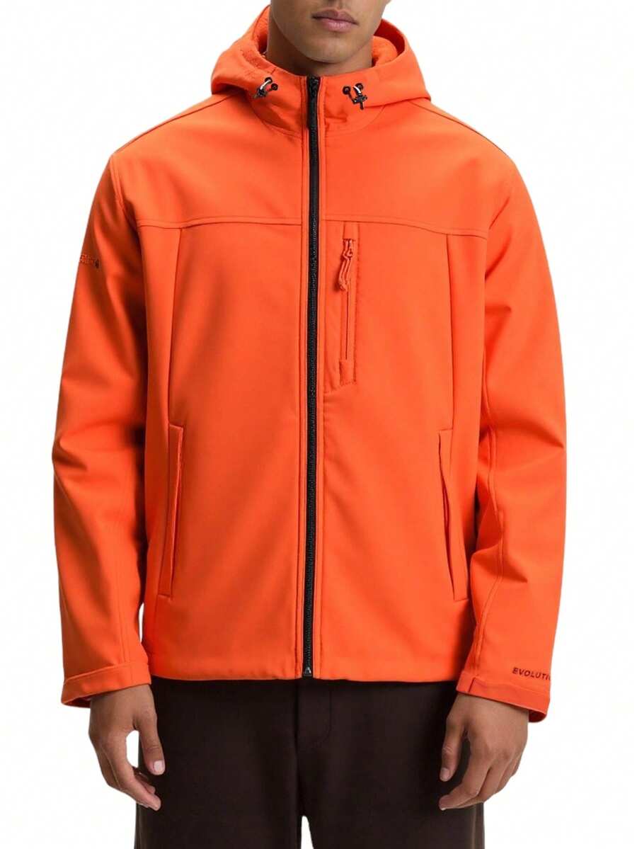 Men's Hooded Jacket Orange - Orange - View 1