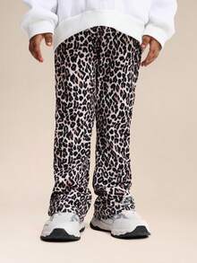 SUMWON Girls Leopard Print Bow Design Long Sleeve Hoodie And Matching Jogger Pants Co-Ord Set For Fall Winter Vacation - Multicolor - View 4