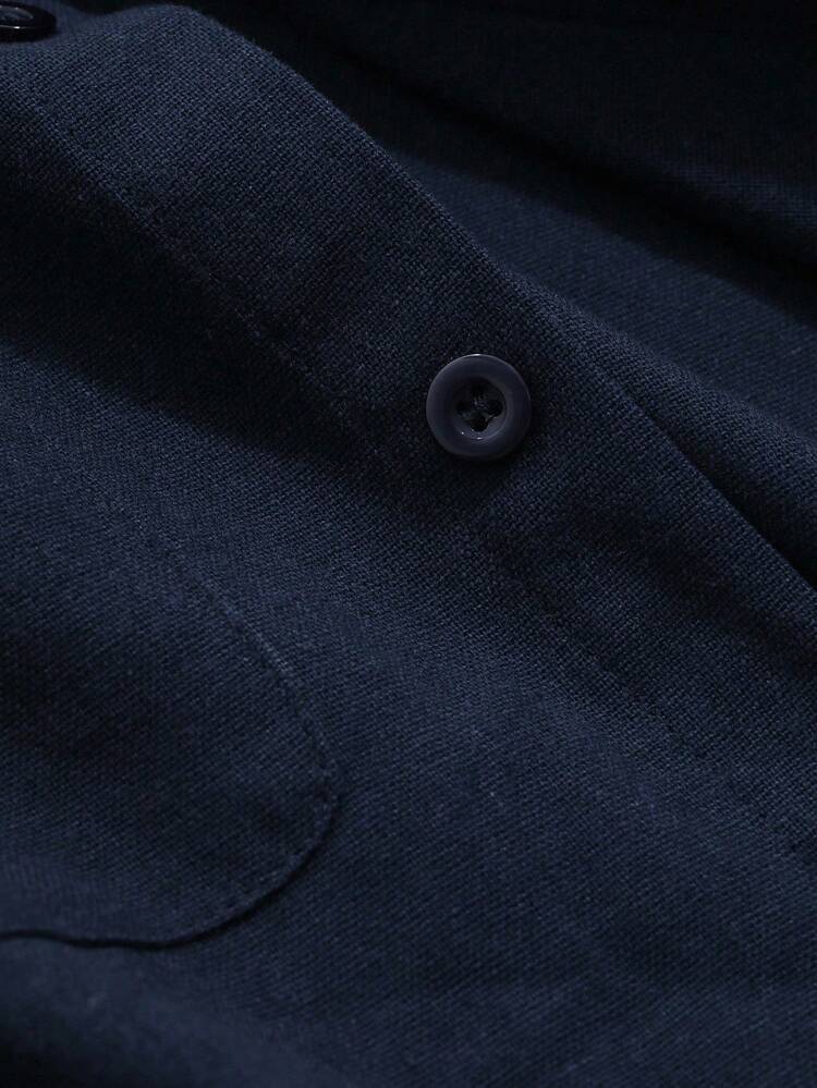 여성용 단색 캐주얼 다용도 루즈 롱 슬리브 칼라 포켓 셔츠, 봄/여름 가을 상의