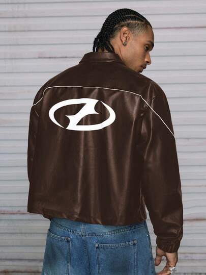 AXEPEAK 男式撞色领拉链长袖夹克