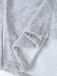 SHEIN Sudadera informal de embarazo con bloques de color y parches, otoño - Gris Claro - Ver 6