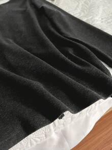 Franclia Women's Single-Breasted 2 In 1 Fleece Long Sleeve T-Shirt - Black - View 5