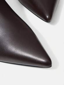 MOTF 女式尖头侧拉链及膝靴 - 咖啡棕 - 查看 6