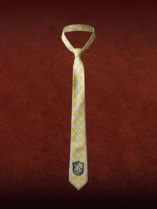 HARRY POTTER X SHEIN Women Ties - Gray yellow grid hand play - View 1