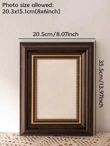 Cirelle 1PC Golden Nordic Photo Frame, Scandinavian Wooden Decorations, Luxurious Gold Border, Christmas And Housewarming Gift 5-Inch, 8-Inch, A4 Size Color Photo Frame, Suitable For Living Room And Bedroom - Multicolor - View 16