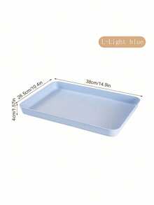 1pc Extra Large Multi-Color Tray, Rectangular Plastic TeaTray, Outdoor Picnic Plate Tray, Dessert Plate, BarbecuePlate, Suitable For Home, Living Room, Cafe, Restaurant.Wedding Party, Christmas, Halloween Decor - Multicolor - View 9