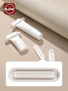 Madebyblanc 2 件手动护手霜分配器、洗面奶、牙膏挤压器，日式新款休闲创意牙膏架，适用于浴室、简约设计、化妆、便宜、房间装饰、梳妆台、旅行、卧室、化妆配件 - 白色 - 查看 6