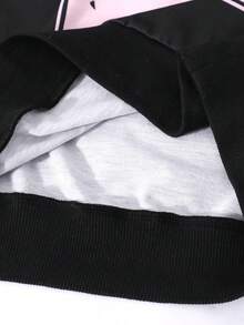 Sparklyn 2 件套女孩休闲时尚街头风格数字和英文字母星星图案 V 领宽松长袖上衣和阔腿运动裤运动套装，日常穿着