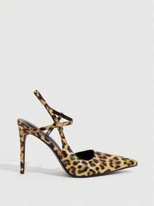 CUCCOO SZL Women's Gold Snake Skin Metallic Fashionable Sexy Nightclub Elegant Pointed Toe Stiletto High Heels - Brown - View 3