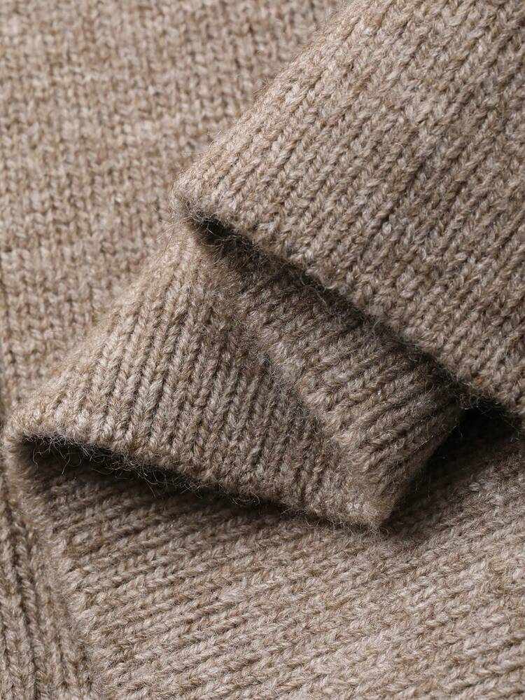 Women's Loose Business Casual Elegant Cardigan Knit Top And Straight Leg Pants 2 Pieces Set, Autumn/Winter