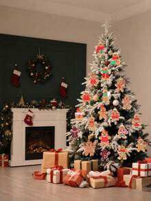 20 قطعة من زينة الكعك الزنجبيلي لشجرة عيد الميلاد، زينة عيد الميلاد، ديكور عيد الميلاد الكعك الزنجبيلي، زينة شجرة عيد الميلاد، ديكورات رجل الكعك الزنجبيلي، عيد الميلاد - متعدد الألوان - مشاهدة 5