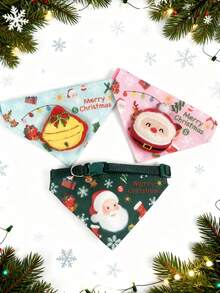 PETSIN 1 Piece Pet Christmas Scarf; Pet Christmas Collar; Pet Drooling Towel; Pet Accessories; Pet Supplies - Multicolor - View 11