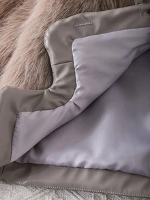 Elladie kids Set de bluză elegantă cu mânecă lungă, cu fundă pufoasă, pentru fete preadolescente, asortată cu fustă plisată și jachetă gri - Gri - Vizualizare 8