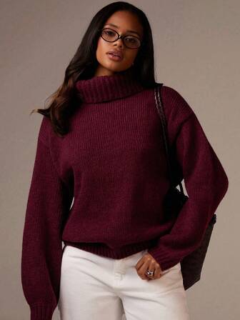 Athîral Damtröja med långärmad polotröja i minimalistisk design, enfärgad, för vardagsbruk