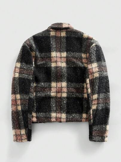 Street Life Manteau casual à carreaux mode pour homme