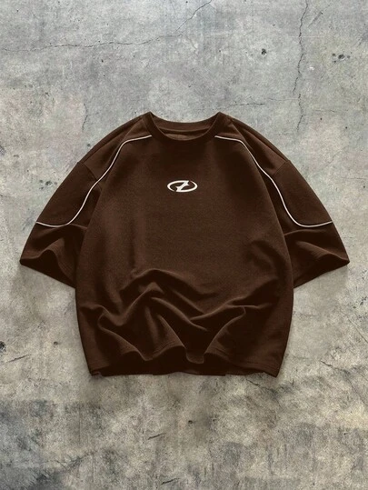 AXEPEAK Men's Knit Casual Loose Fit Short Sleeve T-Shirt