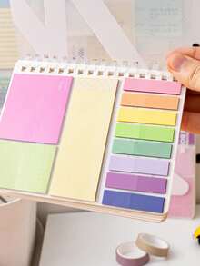 这款便签本和笔记本组合套装使用方便。柔和优雅的莫兰迪色，非常适合学生使用。笔记本带有粘性，设计时尚。它既可以用作学生留言板，也可以用作办公便签本。适用于学校、办公室、中小学生（男女皆宜）以及上班族。也是开学季的绝佳礼物。