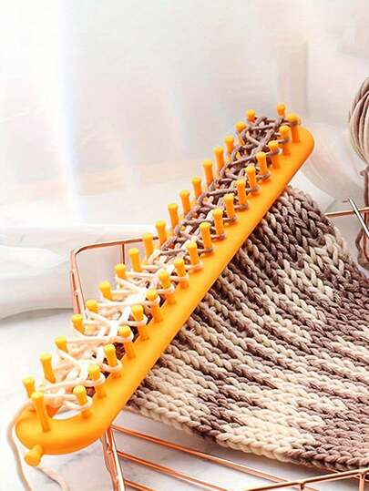 1 Pc/Set Handmade Knitting Kit With Knitting Loom, Diy Knitting Craft Weaving Tool, Crochet Hook, And Randomly Colored Accessories For Blanket, Scarf, Hat, Shawl, And Knit Sewing Projects,Fall Decor,Christmas Decorations Boys Backpack, Halloween, Backpack School. Clear Backpack, School, Halloween Costume.