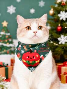 PETSIN 1 Piece Pet Christmas Scarf; Pet Christmas Collar; Pet Drooling Towel; Pet Accessories; Pet Supplies - Multicolor - View 3