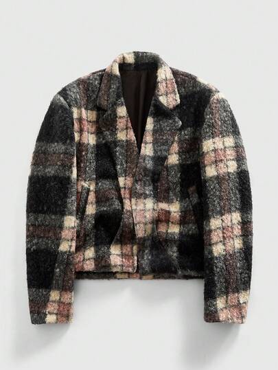 Street Life Manteau casual à carreaux mode pour homme