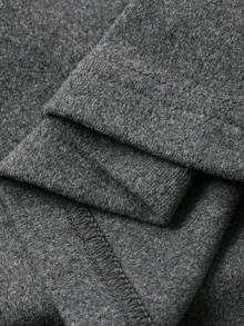 DAZY 女式圆领修身长袖休闲T恤 - 深灰色 - 查看 7