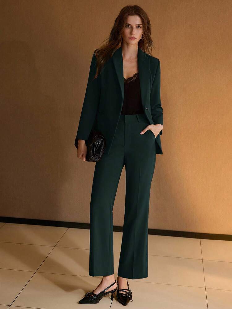 MOTF Classy TAILORED FLARE LEG SUIT PANTS