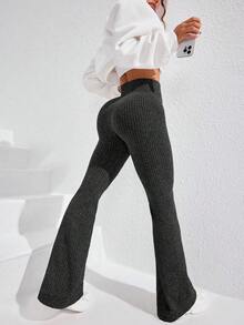 Easithlete 女式宽腰喇叭腿运动紧身裤瑜伽裤