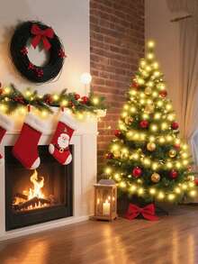 1 件 1.5 米/3 米/6 米/10 米家居装饰 LED 灯串，电池供电室内装饰仙女灯，LED 暖光灯，户外花园装饰氛围仙女灯，度假露营装饰灯，庭院和街道装饰灯，适用于客厅装饰。餐厅装饰。卧室户外婚礼派对情人节装饰照明，圣诞节万圣节装饰灯串（不含电池） - 彩色 - 查看 6