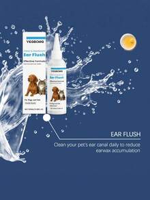 1支/3支装猫狗耳部清洁器，温和去除耳垢，低刺激配方，适用于猫狗，舒缓耳臭 - 彩色 - 查看 4