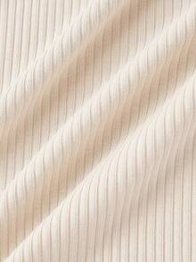 ROMWE Avant Y2K Chic Leopard Print Faux Fur Vest & V-Neck Long Sleeve Dress Set - White - View 6