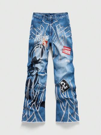 Street Life Jeans casual da uomo con stampa