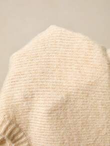 SoleilVie Premium aufgewerteter dicker Aprikosen-Rundhals-Pullover mit Wolle für Frauen