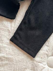 SHEIN 2件套男婴棕色格子灯芯绒二合一套装和黑色灯芯绒裤子 - 彩色 - 查看 7