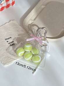 Joivida INS风包包，网球钥匙扣，小众可爱少女蝴蝶结包饰，汽车挂饰，圣诞节，情人节 - 彩色 - 查看 13