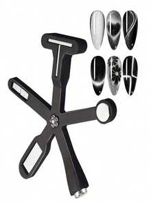 6 In 1 Multi-Functional Strong Magnetic Cat Eye Gel Pen Nail Magnet Tool Magnetic Pen Nail Art Design Shiny Effect Magic Manic Tool, (Usage: After Applying The Cat Eye Glue, Place The Magnet Close To The Nail For 5-10 Seconds And The Effect Will.) - Multicolor - View 13